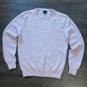 J.Crew 100% Cashmere Crewneck Sweater, Light Pink, Small, timeless basic